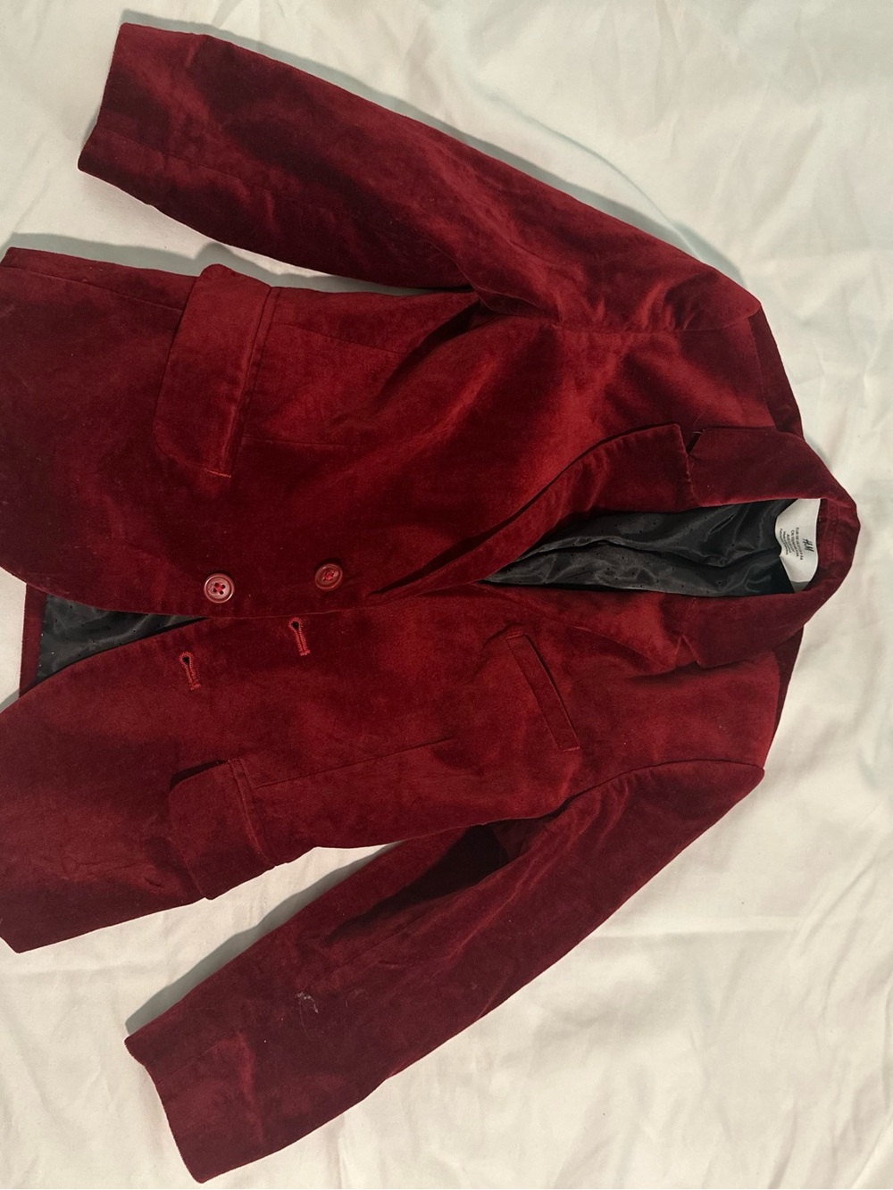 H&M Red Velvet Blazer